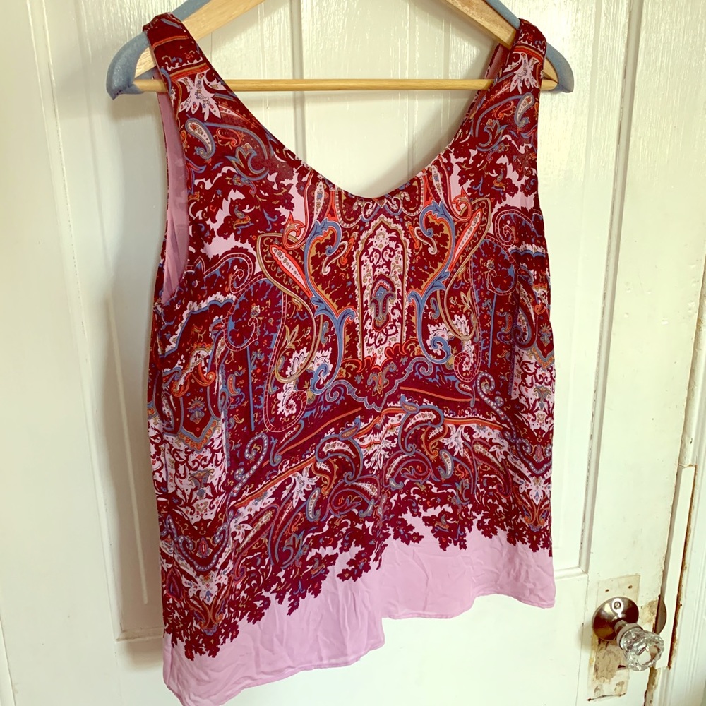 🌞J. Crew lilac paisley silk shell🌞